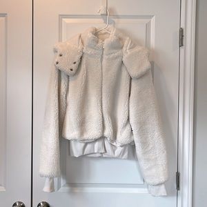 Alo yoga Foxy Sherpa Jacket, size XS in white